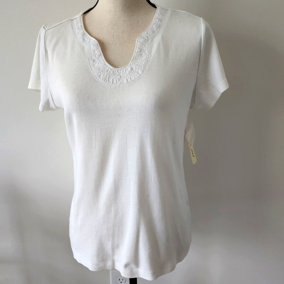 St John's Bay cool white short-sleeved top | M - Picture 1 of 6